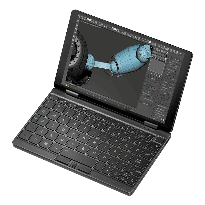 One Netbook Mix 3s Plus - Front View using AutoCAD