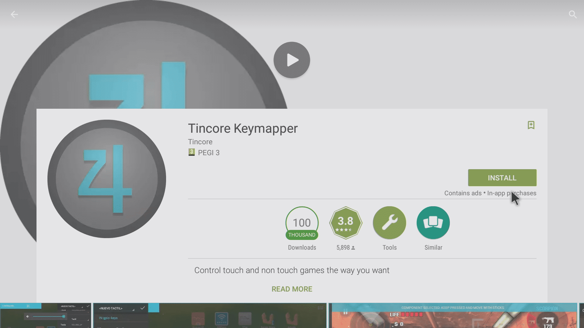 Tincore Keymapper Emulate Touchscreen Play Store Search Result