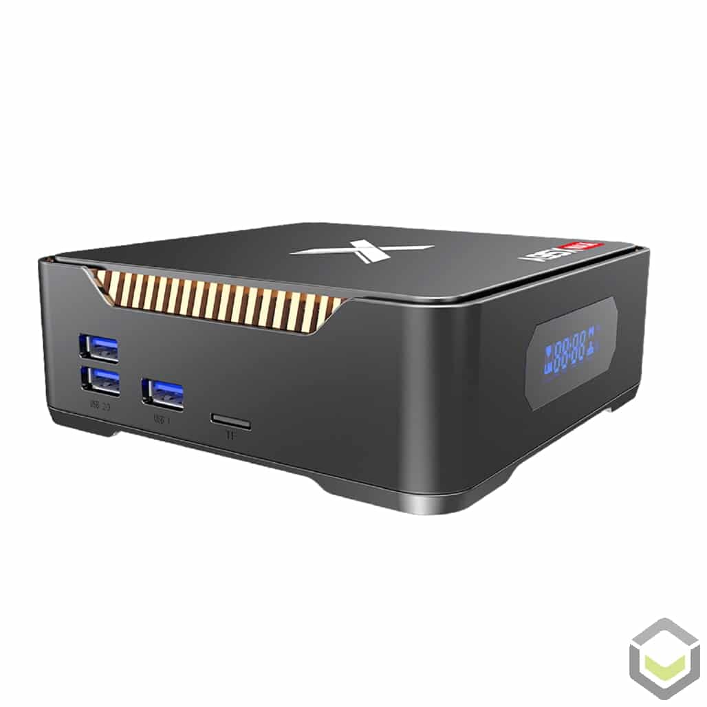 A95X Max 4K Android Powered TV BOX - Side View showing USB Ports