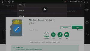 Play Store AParted Installed