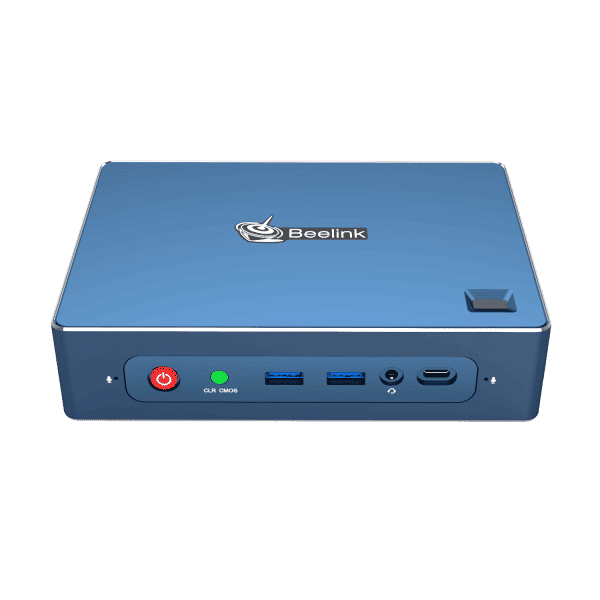 Beelink GT-R AMD Ryzen NUC Mini PC - Showing front I/O and Fingerprint Sensor