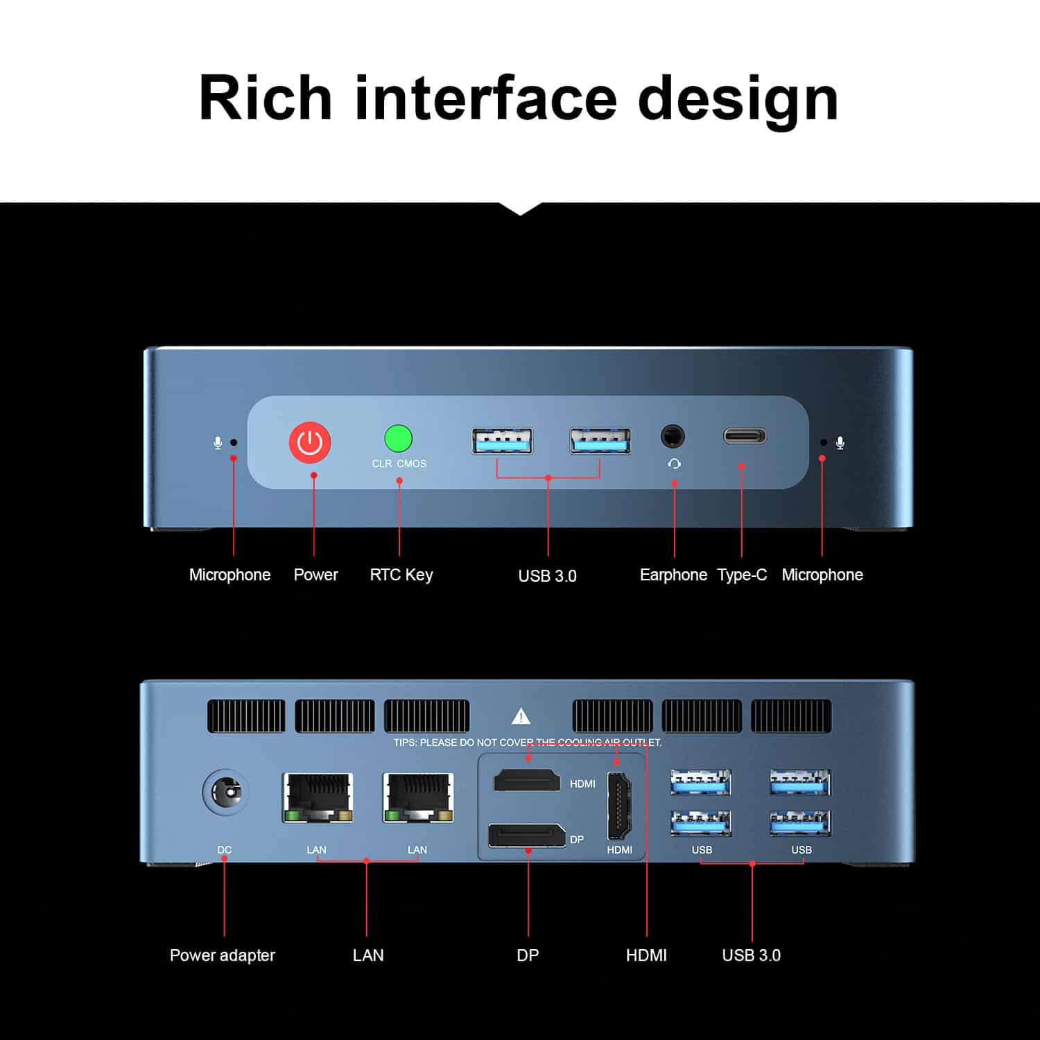 Beelink GTR-7 rich interface design