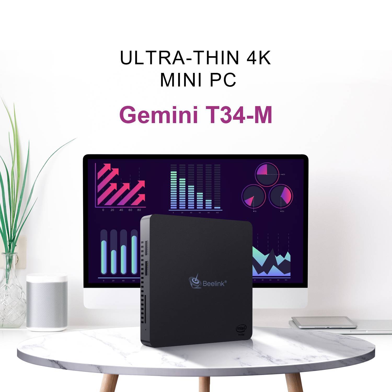 Beelink T34-M Intel Quad Core mini computer with Windows 10 Presentation