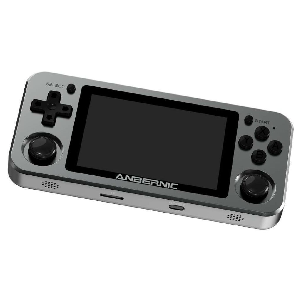ANBERNIC RG351M Space Grey - Shown from the front at angle