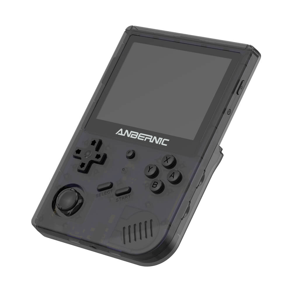 ANBERNIC Black RG351V Retro Gaming Handheld - Shown from front at angle