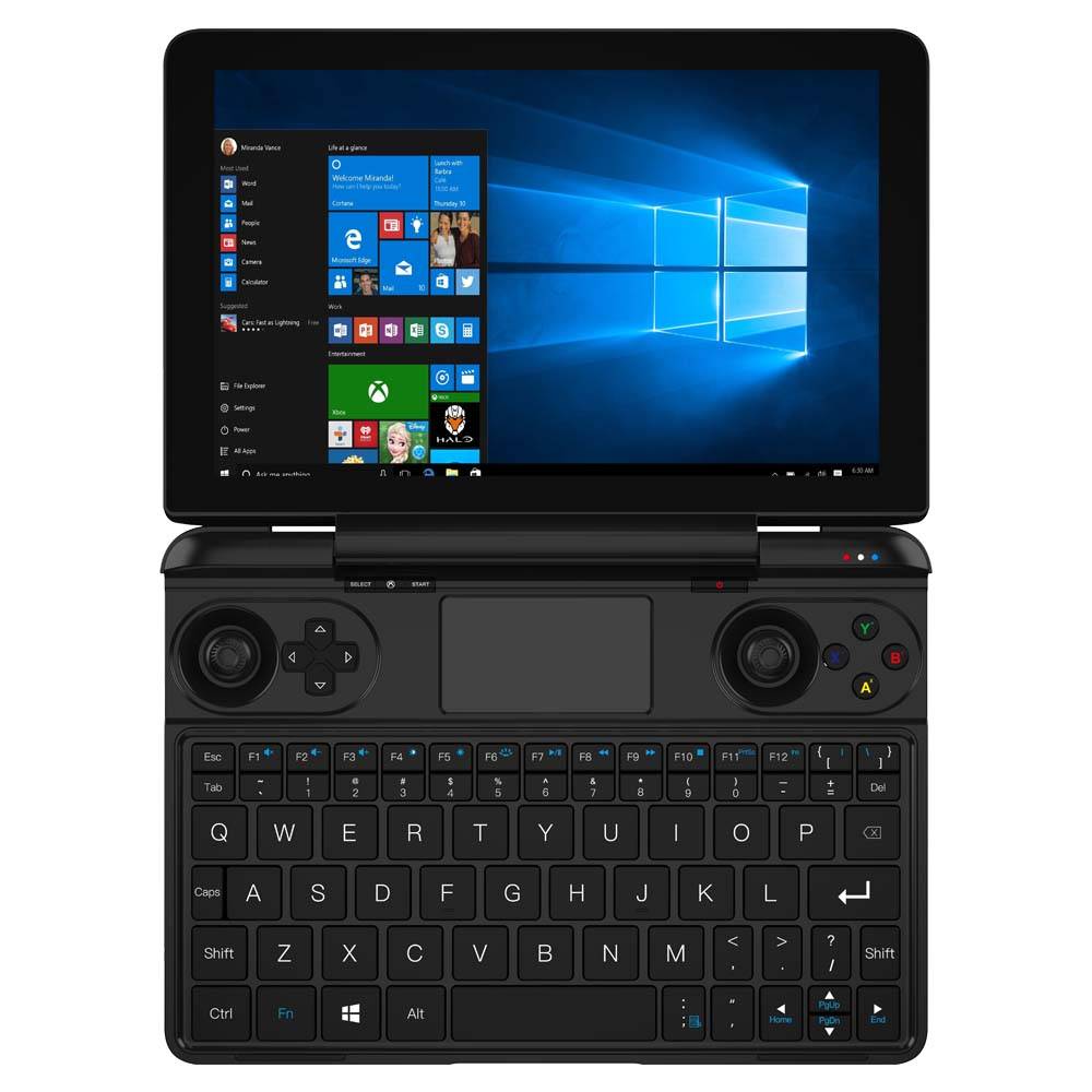 GPD WIN Max 2021 PC Gaming Handheld - Shown from the front with display, gaming buttons and keyboard
