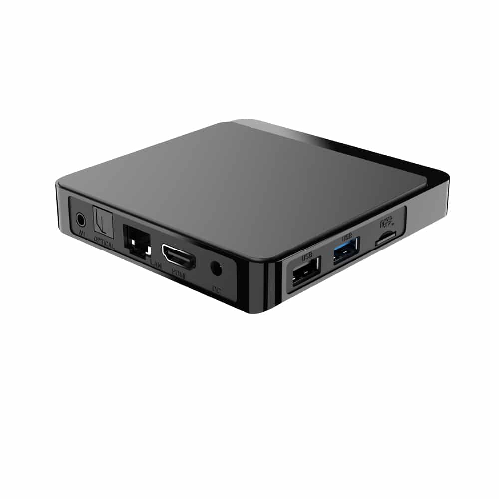 X4 PRO Digital Signage Android BOX - Shown from the Rear at angle