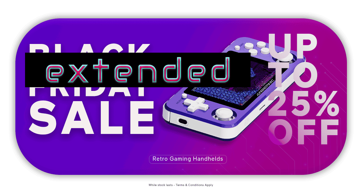 Extended Black Friday Sale Cyber Monday from DroiX - Retro Gaming Handhelds