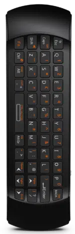 DroidBOX B52 Mini Keyboard Wireless Remote back QWERTY view 2