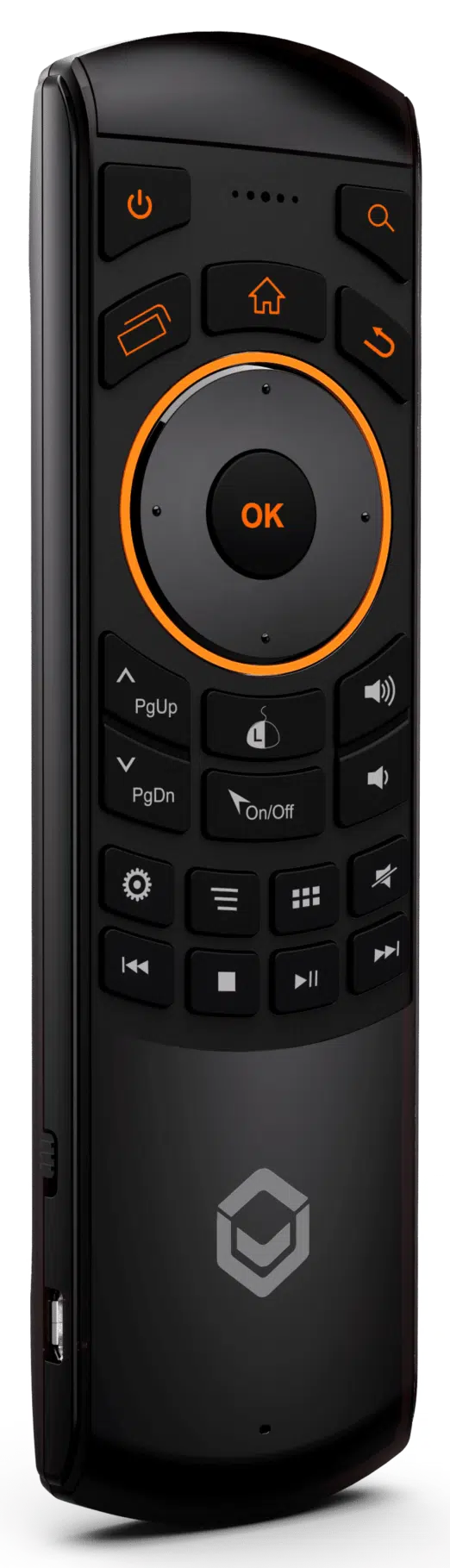 DroidBOX B52 Mini Keyboard Wireless Remote back QWERTY view 2DroidBOX B52 Mini Keyboard Wireless Remote front view