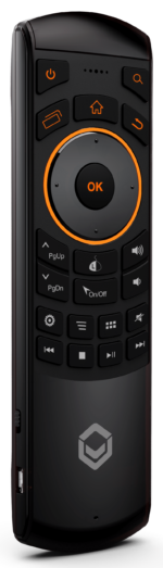 DroidBOX B52 Mini Keyboard Wireless Remote back QWERTY view 2DroidBOX B52 Mini Keyboard Wireless Remote front view