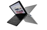 GPD Pocket 2 Celeron Edition in Amber Black displaying the new Windows 10 Light UI