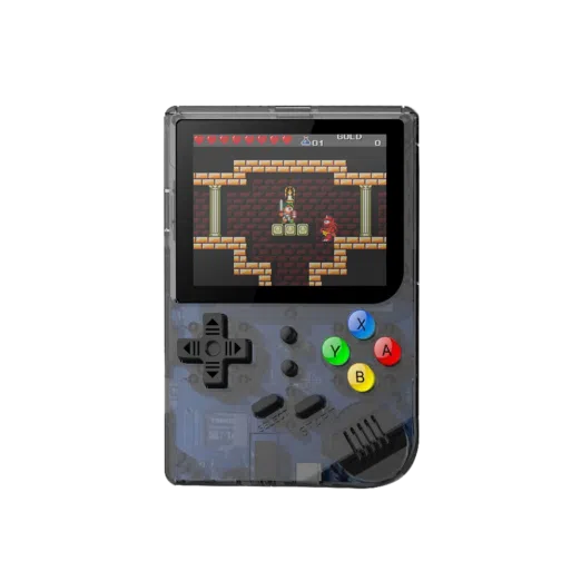 RG300 OpenDingux Retro Gaming Portable Handheld - Transparent playing a Retro Game