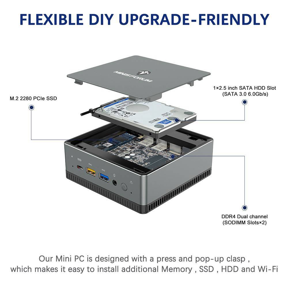MinisForum DeskMini DMAF5 2 MinisForum DMAF5 - Showing 2.5