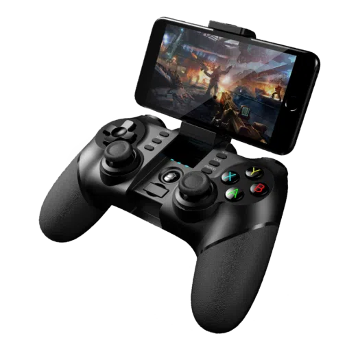 iPega 9076 Gamepad Angle-View Playing on a Smartphone