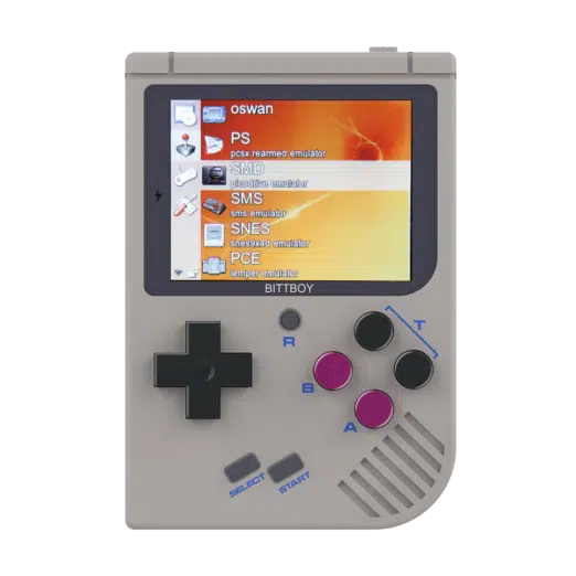 NEW Bittboy V3 Retro Gaming Handheld Emulator - Front View with Software