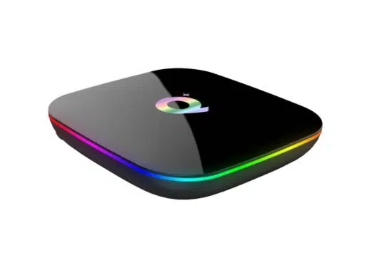 Q Plus H6 Android 8 Oreo Smart Powered TV Box - Angle View
