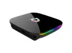 images Q Plus H6 Android 8 Oreo Smart Powered TV Box - Angle View showing I/O