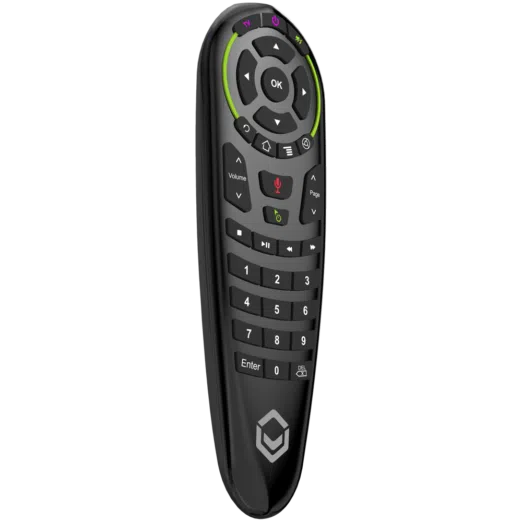 DroiX G30 Air-Mouse Remote with Gyroscope and Google Assistant - Front View at angle