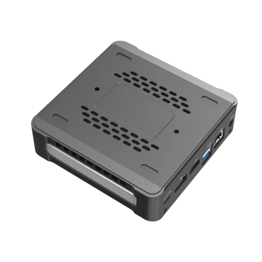 DroiX CK1 Mini PC Windows 10 NUC Up to Intel Core i7 Chipset, 512GB PCI-E NVMe SSD, 16GB DDR4 RAM - Showing bottom with Air Vents