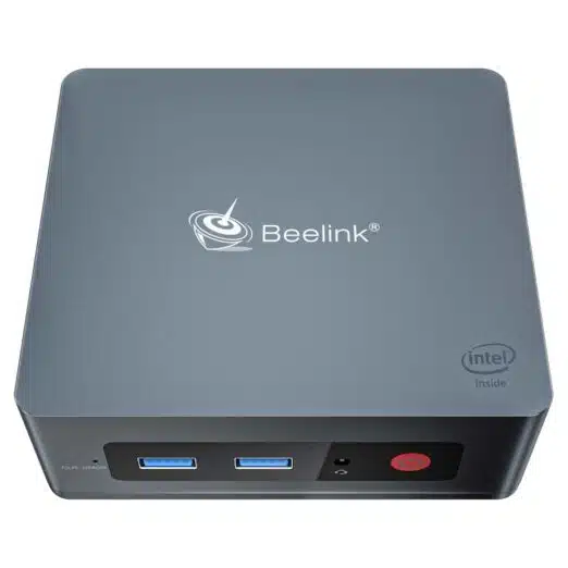 BEELINK-GK35-DONE-LISTING-PICTURE-3 Beelink GK35 Intel Mini PC - Shown from the front at angle
