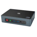 Beelink GTi 10 Windows Intel NUC Mini PC - Showing from the front with Power Button, CMOS Reset Button, 2x USB Type-A 3, 3.5mm Headphone&Microphone Jack and USB Type-C