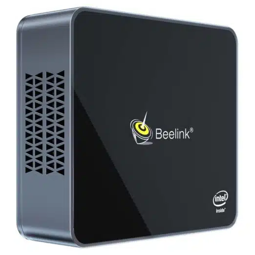 Beelink U59 Intel NUC Office PC - Shown from the left standing up