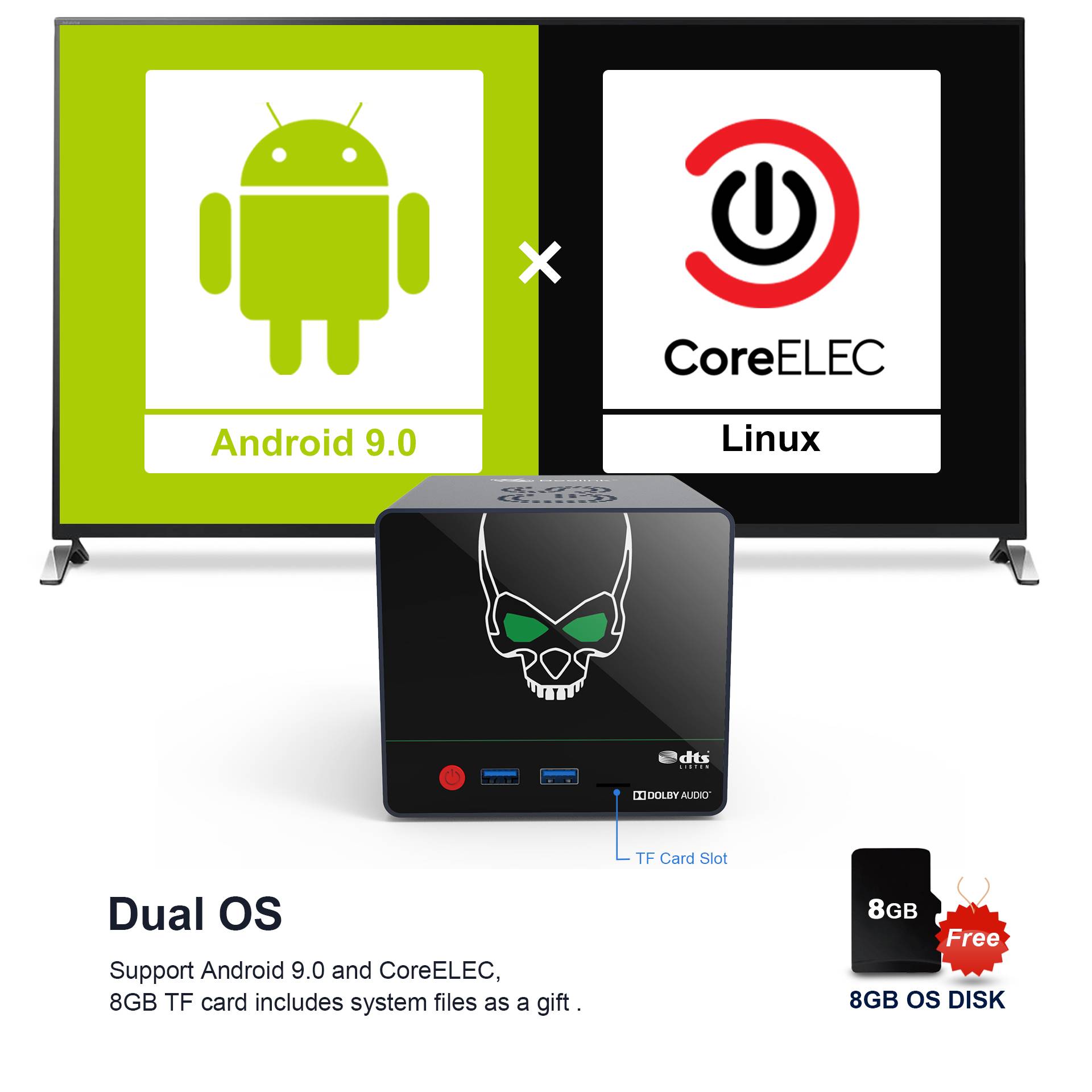 Beelink GS-King X 4K Android TV Box 2 Beelink GS-King X - Showing dual-boot system