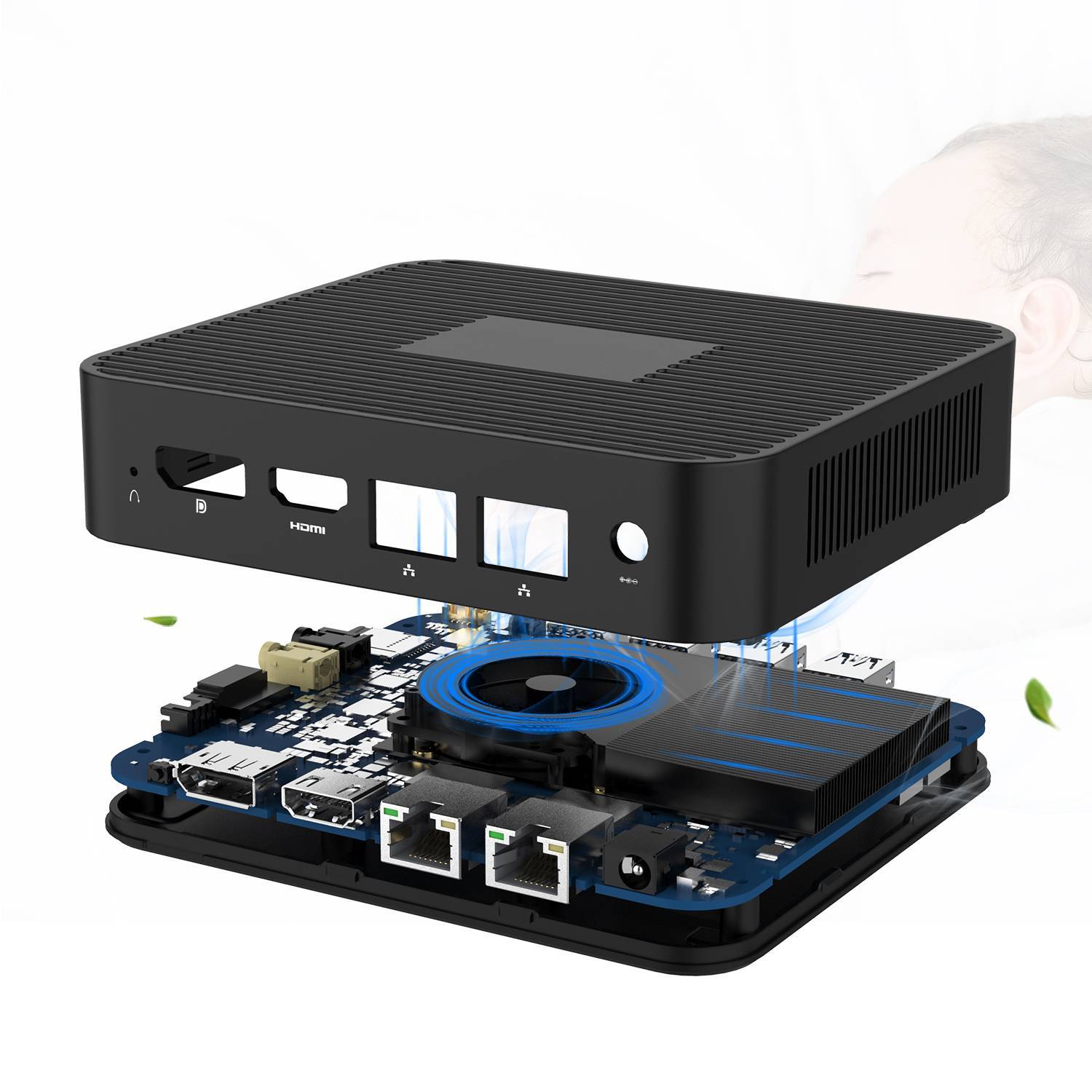 MinisForum GK41 4 MinisForum GK41 Windows Mini PC - Showing fan capabilities
