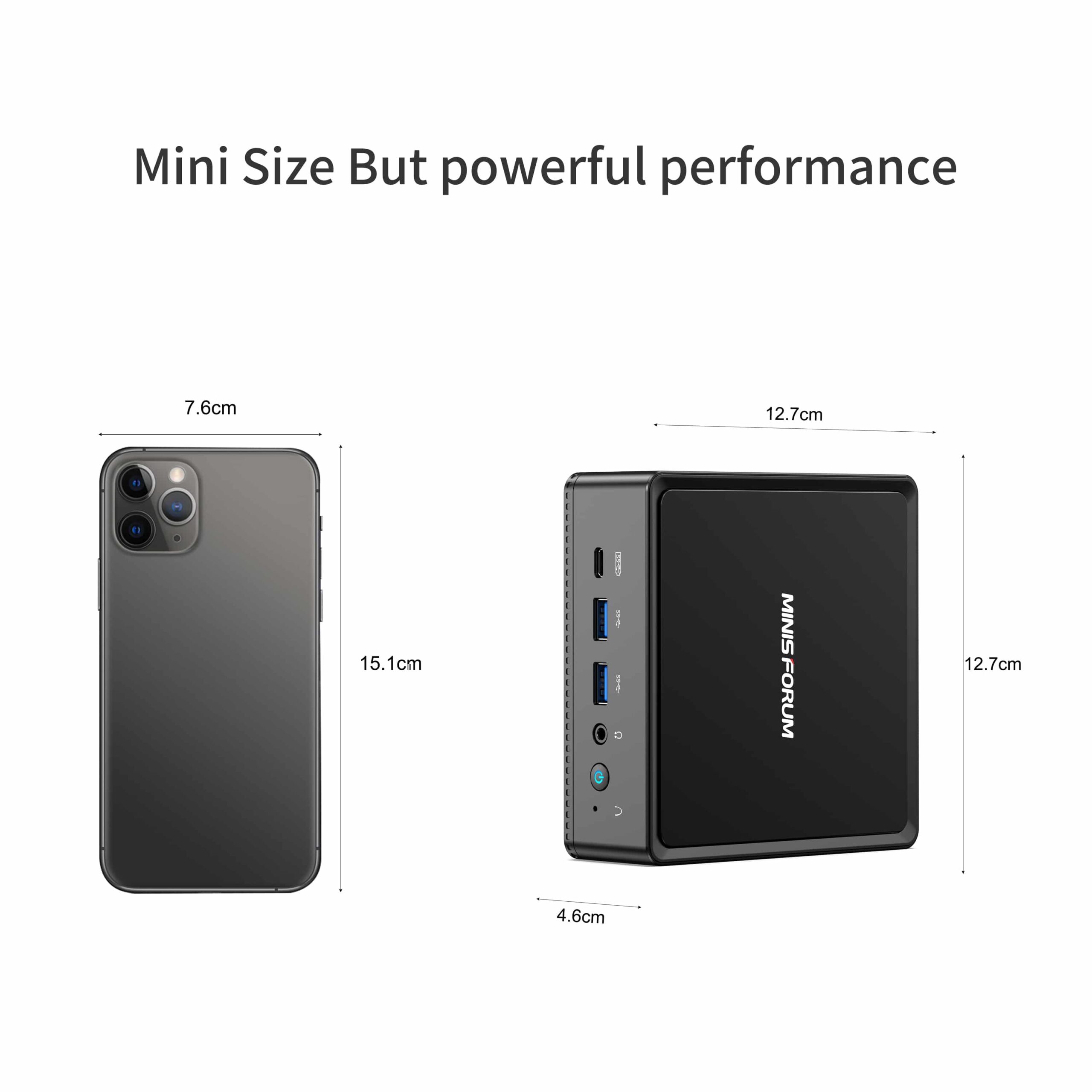 MinisForum JB95 4 MinisForum JB95 Windows Mini PC - Size comparassion