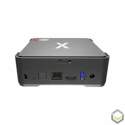 A95X Max 4K Android Powered TV BOX - Back View showing all I/O