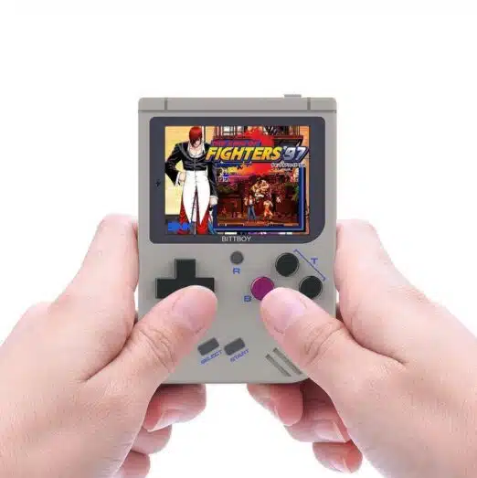 Retro Game Console showing a person playing a retro game