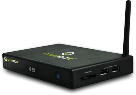 DroidBOX M5 Android Set Top Box diagonal view