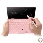 One Netbook Mix 2S Mecow Edition - Front Facing View using the Stylus