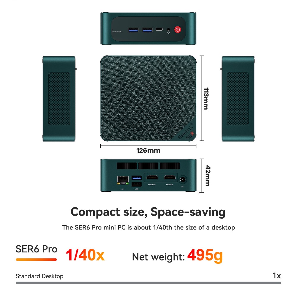 Beelink SER6 Pro 2 BEELINK SER6 PRO 7735HS DONE MARKETING IMAGE 2 1
