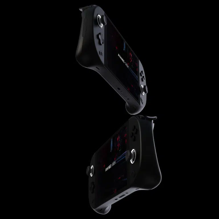 AYANEO Handheld Gaming PCs 2 AYANEO GEEK Fantasy Black shown from multiple angles