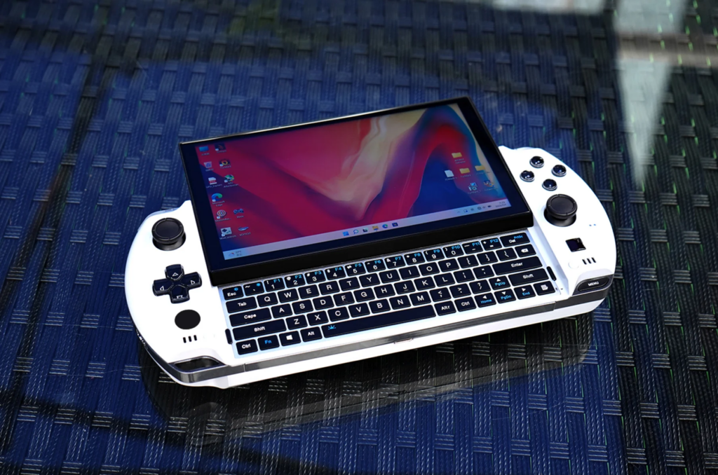 GPD WIN 4 2024 5 GPD Win 4 (2024) handheld gaming console in pearl white, showcasing a stylish and sleek design for portable gaming.