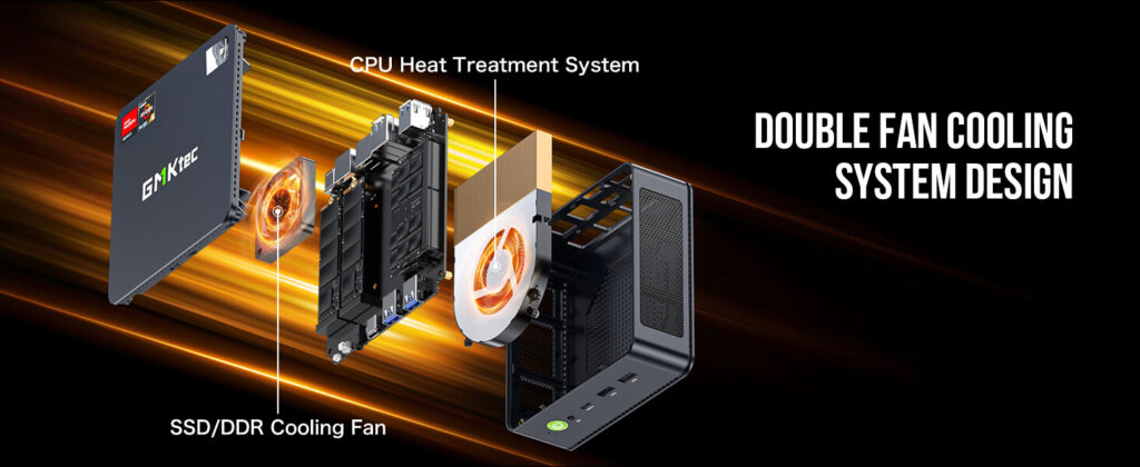 GMKTec NucBox M6 7 GMKtec NucBox M6 mini PC equipped with a cooling fan for efficient heat dissipation and optimal performance during heavy use