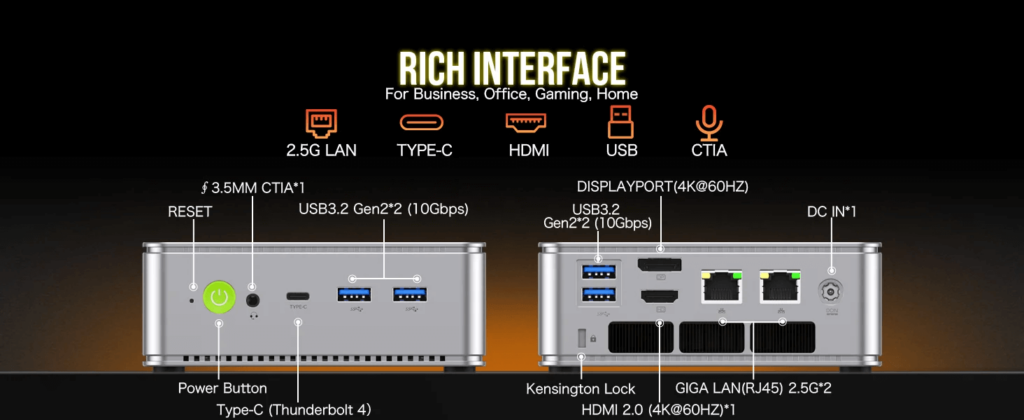 GMKTec NucBox K9 7 GMKtec NucBox K9 mini PC featuring a rich interface for versatile connectivity and seamless integration with peripherals