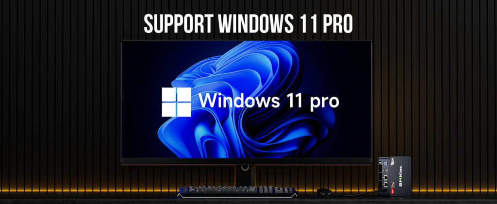 GMKTec NucBox M6 12 GMKtec NucBox running Windows 11 Pro, offering a modern and efficient operating system for enhanced productivity and computing