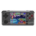 MIYOO-A30-GREY-LISTING-DONE-01 MiYoo A30 handheld gaming console in gray color, featuring a stylish and contrasting design for retro gaming enthusiasts