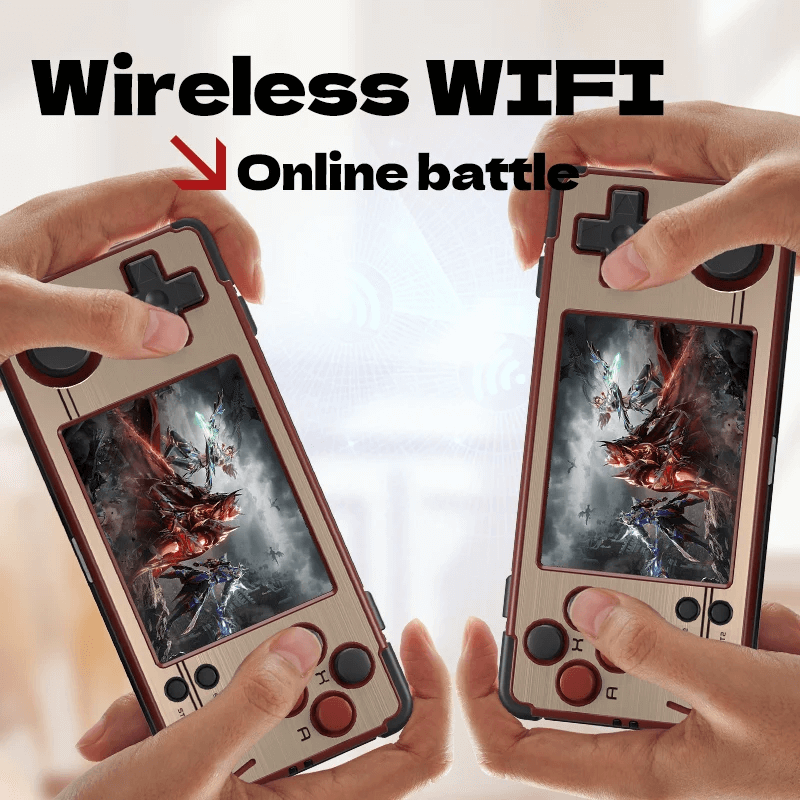 Miyoo A30 5 MiYoo A30 handheld console with wireless WiFi capability for engaging in online battles and multiplayer gaming.