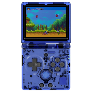 ANBERNIC RG35XXSP Transparent Blue Handheld Playing Video Game