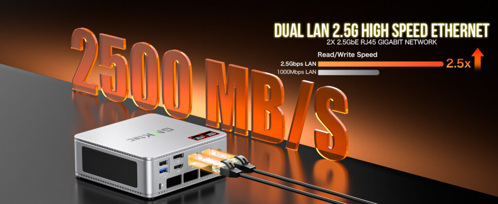 GMKTec NucBox K8 5 GMKtec NucBox K8 featuring 2.5G high-speed Ethernet for fast and reliable network connectivity.