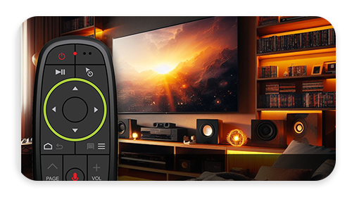 The DroiX G10 Air Mouse being shown to control an amazing futuristic media / cinema room. Making it a must when it comes to accessories for Android TYV Boxes.