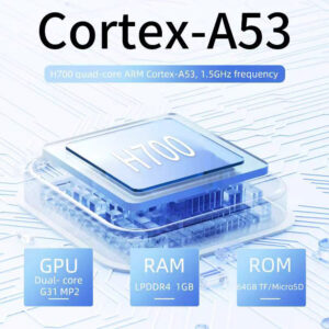 ANBERNIC RG 40XXV 3 Anbernic RG 40XXV: Powered by H700 quad-core ARM Cortex-A53 CPU at 1.5GHz, with dual-core G31 MP2 GPU for smooth, lag-free gaming performance.