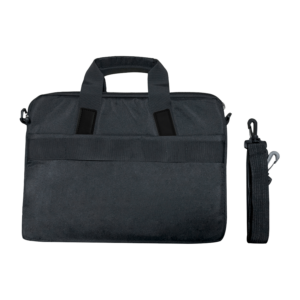 A compact black protective case for the GPD DUO, featuring a durable fabric exterior, double handles, and a zippered main compartment for secure storage.