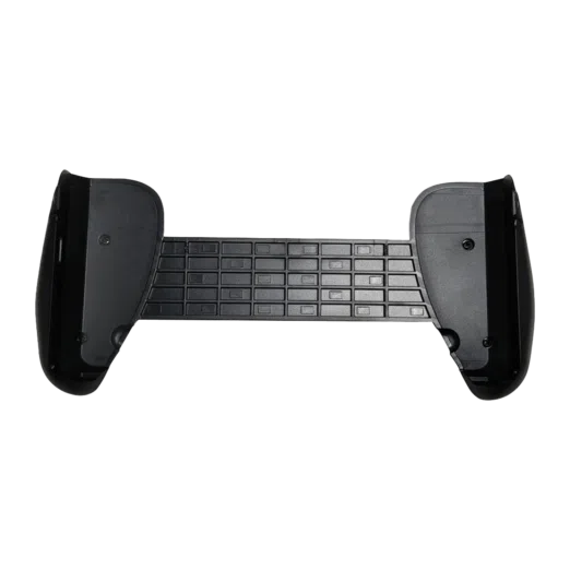 Top-down view of the GPD Win Mini Grips 2025, showcasing the ergonomic design and textured grip panels for enhanced comfort and control.