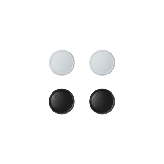 AYANEO joystick caps set in black and white, designed for AYANEO Pocket EVO.