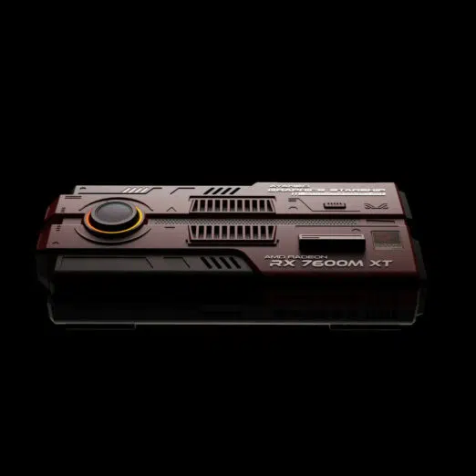 Direct top-down view of the AYANEO AG01 against a black background, clearly showing the engraved branding and heat vents.